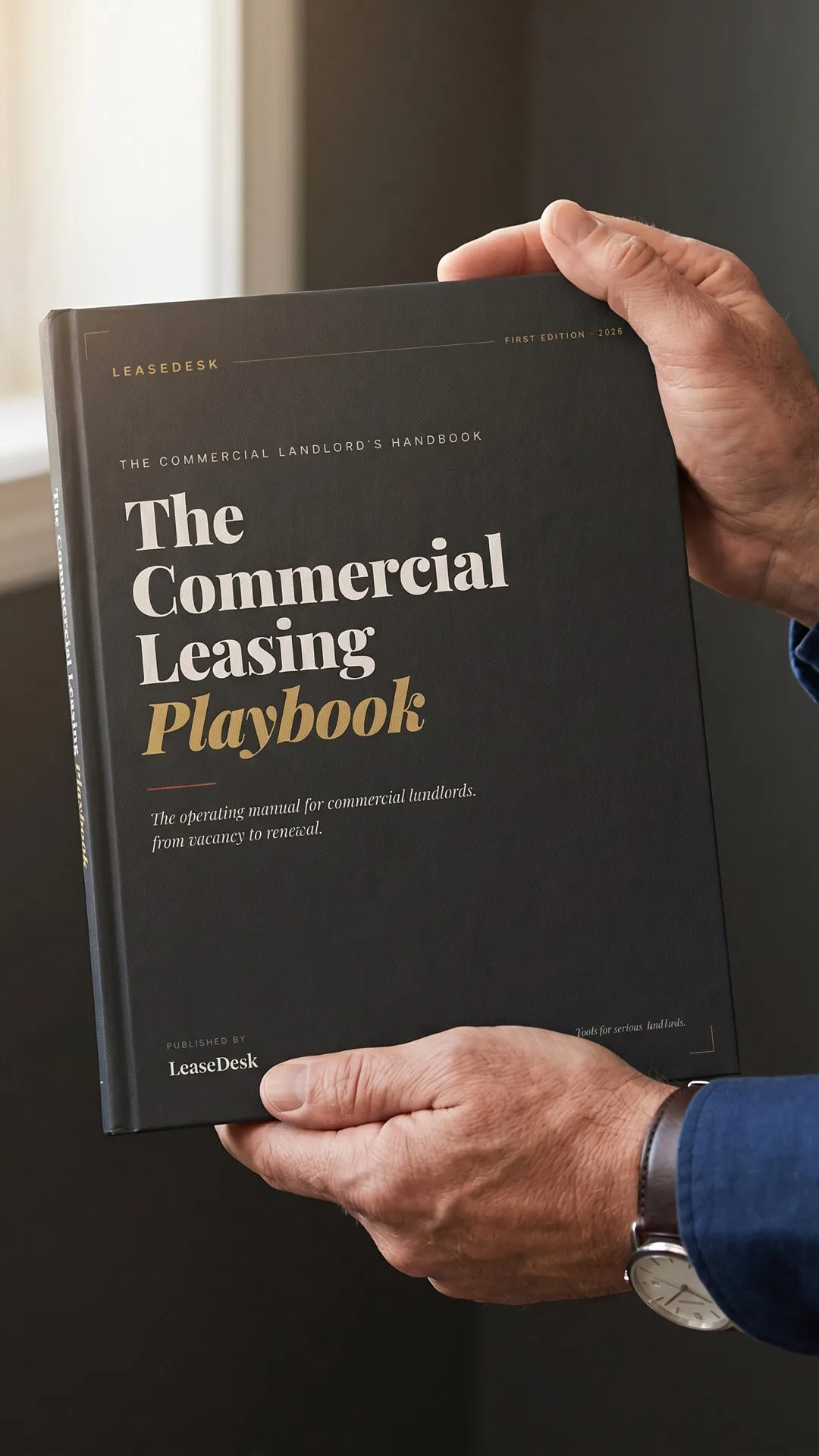 A commercial landlord reading the annotated lease