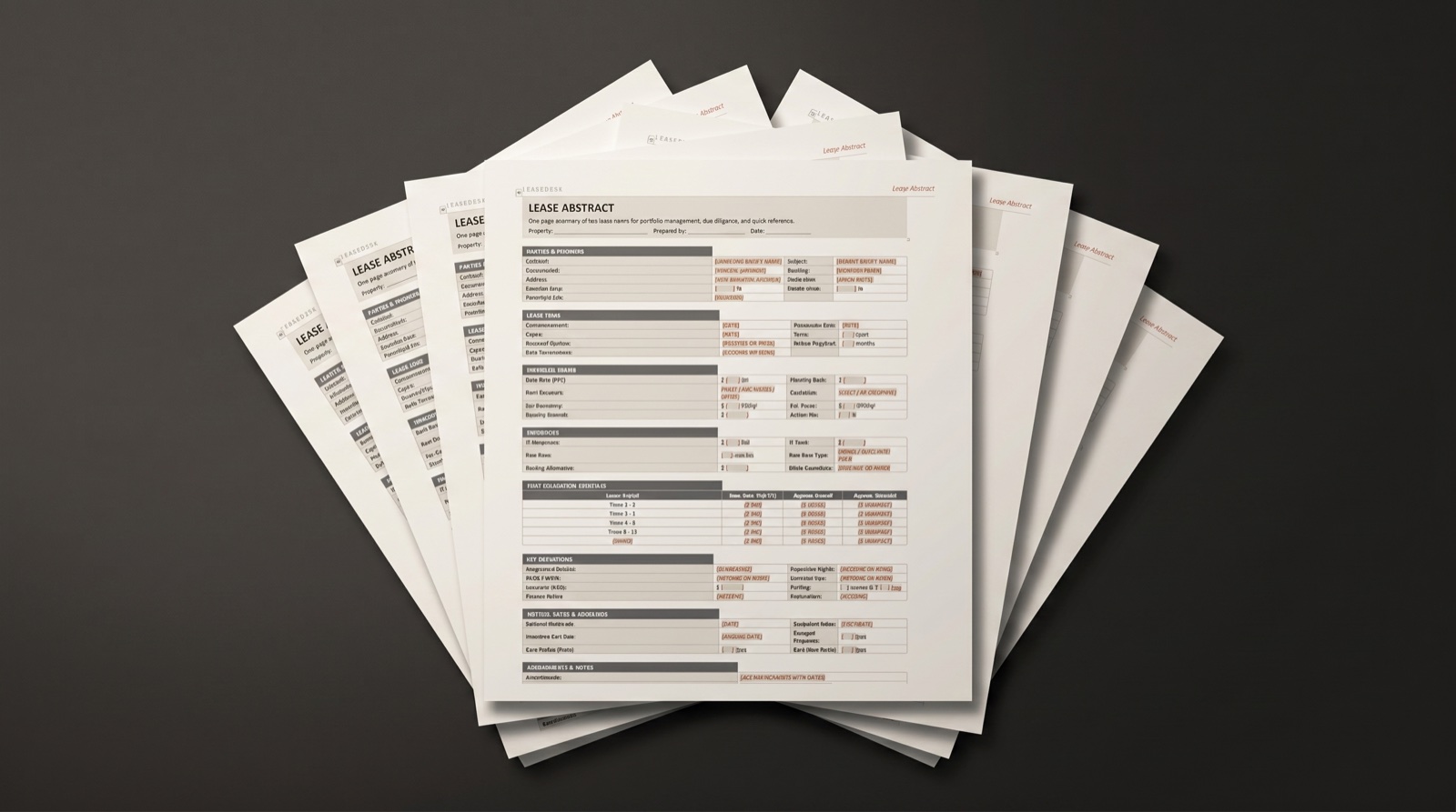 The Lease Abstract template